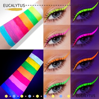 Eutus ปากกาอายไลเนอร์ สีแดง สีเหลือง สีม่วง กันน้ํา สําหรับแต่งหน้า