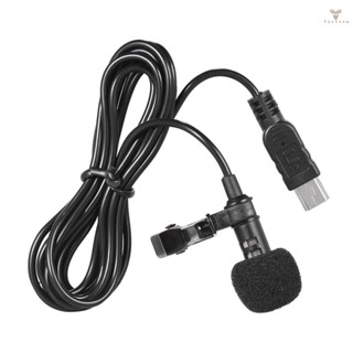 Fw 150cm Professional Mini USB Omni-Directional Stereo Mic Microphone with Collar Clip for Gopro  3 3+ 4