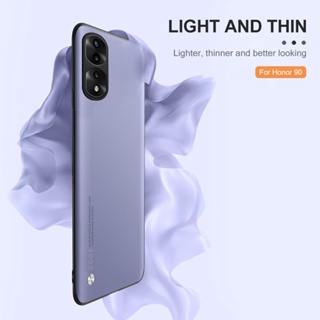 Honor 90 Case For Honor 90 Lite 5G X50i 5G 90Pro 90Lite Honor90 5G Luxury Plain Solid Color Thin Leather Phone Case Anti-fall Shockproof Back Cover Matte Bumper TPU Silicone Casing