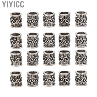 Yiyicc Beard Bead Pendant Hair Tube for Bracelet Wedding Party