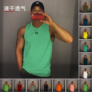 Spot high quality] quality mens wear fitness partner summer sleeveless quick-drying vest mens gym running training breathable muscle type sports T-shirt