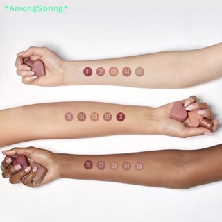 Amongspring&gt; ลิปกลอส เนื้อแมตต์ กันน้ํา สีน้ําตาลนู้ด สีแดงเข้ม 1 ชิ้น