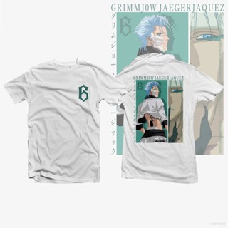 อ่อนนุ่ม 6 เสื้อยืดแขนสั้นลําลอง ทรงหลวม พิมพ์ลายกราฟิกอนิเมะ Sam Bleach - Grimmjow แฟชั่นสําหรับผู้ชาย และผู้หญิง