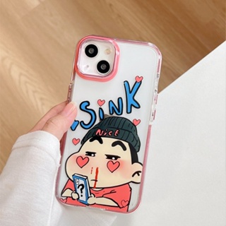 เคสโทรศัพท์มือถือ TPU แบบนิ่ม ลายการ์ตูนชินจัง สําหรับ iPhone 12 13 14 Pro Max 11