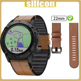 Lereach สายนาฬิกาข้อมือหนัง พลังงานแสงอาทิตย์ 22 มม. สําหรับ Garmin Approach S60 S62 S6 S5 S20 Descent G1 G1
