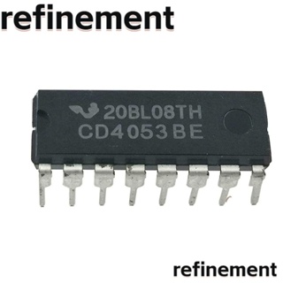 Refinement ชิปวงจรรวม ชิปวงจรรวม จัดการพลังงาน CD4053BE สีดํา 20 ชิ้น