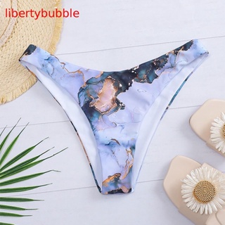 【libertybubbler】ชุดว่ายน้ําบิกินี่ เอวสูง พิมพ์ลาย สําหรับผู้หญิง