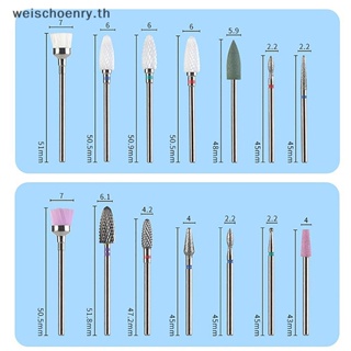 Ww หัวเจียรไฟฟ้าทังสเตน เซรามิค สําหรับขัดเล็บ ขัดหนังกําพร้า 7 ชิ้น ต่อชุด