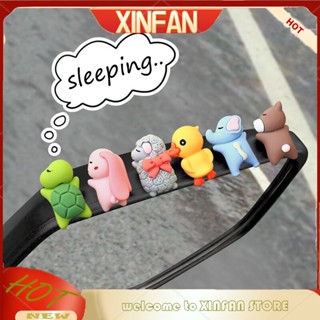 Xinfan เครื่องประดับ จี้เรซิ่น รูปการ์ตูนสัตว์น่ารัก ขนาดเล็ก สําหรับตกแต่งรถยนต์ รถจักรยานยนต์