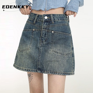 EOENKKY  กระโปรง กระโปรงยีนส์ กระโปรงกางเกง 2023 NEW Style 072708 สบาย fashion ทันสมัย สไตล์เกาหลี A93M08F 36Z230909