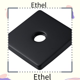 Ethel1 ฝาครอบแขนฝักบัวอาบน้ํา หน้าแปลน สเตนเลส ป้องกันสนิม ขนาด 3.5 นิ้ว สีดํา