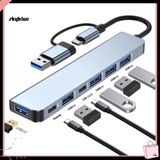 [Sy] อะแดปเตอร์ฮับ Type C 7 in 1 USB C สําหรับ Huawei Macbook