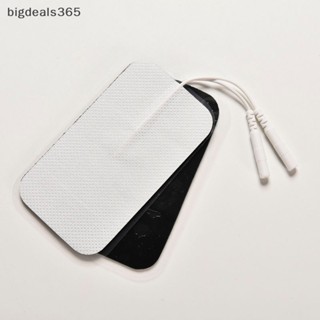 [bigdeals365] แผ่นอิเล็กโทรด ใช้ซ้ําได้ ขนาดใหญ่ สําหรับเครื่อง Tens EMS 2 ชิ้น