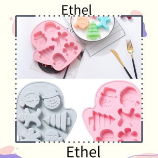 Ethel1 แม่พิมพ์ซิลิโคน รูปเกล็ดหิมะ 6 ช่อง แฮนด์เมด สําหรับทําเค้ก ช็อคโกแลต