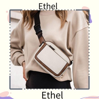 Ethel1 กระเป๋าคาดเอว หนัง PU ปรับสายได้ ขนาดเล็ก พร้อมกระเป๋าซ่อน สําหรับสุภาพสตรี