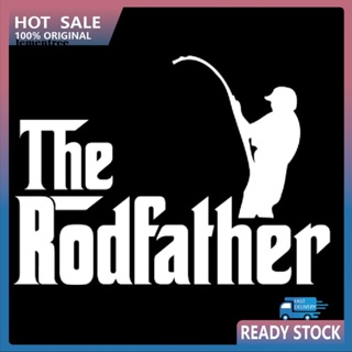 &lt;lementree&gt; สติกเกอร์สะท้อนแสง ลาย The Rodfather Fishing สําหรับติดตกแต่งประตู หน้าต่างรถยนต์