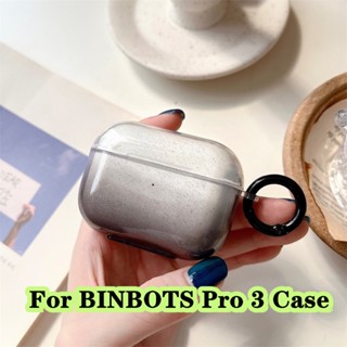 【Trend Front】เคสหูฟัง แบบนิ่ม สีม่วงใส สําหรับ BINBOTS Pro 3 Pro 3