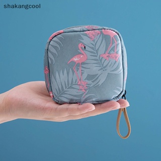 Shakangcool กระเป๋าเครื่องสําอาง ลายนกฟลามิงโก้ ขนาดเล็ก สีพื้น สําหรับเดินทาง เก็บเครื่องสําอาง กระบองเพชร SGL