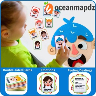 Oceanmapdz ของเล่นกระดานสักหลาด เปลี่ยนอารมณ์ได้ เสริมการเรียนรู้เด็ก