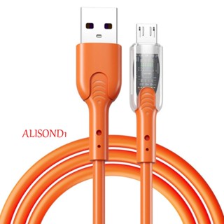 Alisond1 สายเคเบิล USB C 65W 65W ชาร์จเร็ว 1 เมตร 6A สีส้ม