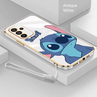 เคสโทรศัพท์ ซิลิโคนนิ่ม ขอบตรง ลายมอนสเตอร์ Stitch ตลก มีสไตล์ สําหรับ Samsung Galaxy A54 A34 A14 5G A14 LTE A24 A04s A13 5G