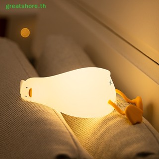 Greatshore โคมไฟซิลิโคน Led รูปการ์ตูนเป็ด แบบชาร์จไฟได้