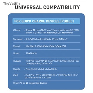 [TheVatifly] อะแดปเตอร์ชาร์จโทรศัพท์มือถือ Type-C คุณภาพสูง สําหรับ Apple Android [Preferred]