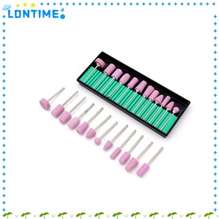 Lontime หัวเจียรหินขัด สีชมพู 12 ชิ้น