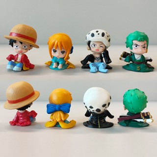 โมเดลฟิกเกอร์ อนิเมะวันพีช Luffy Zoro Nami Law ของเล่นสําหรับเด็กผู้ชาย และผู้หญิง 4 ชิ้น ต่อชุด