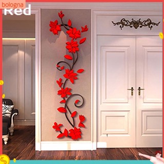 {bologna} สติกเกอร์ติดผนัง ลาย Rosa Multiflora Vine Entrance Corridor 3D DIY สําหรับตกแต่งฉากหลัง