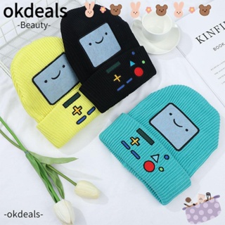 Okdeals หมวกบีนนี่ ผ้าถัก ลําลอง 4 สี สําหรับผู้หญิง และผู้ชาย