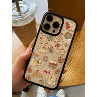 เคสโทรศัพท์มือถือ ซิลิโคนนิ่ม เต็มจอ ลายกระต่าย สําหรับ iPhone 13Pro 14 QYJS 11 xr x XSmax 8plus 12 13promax 11 14 xr 12pro