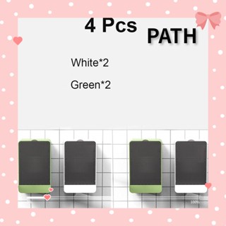 Path ที่วางสบู่อาบน้ํา แบบติดผนัง ไม่ต้องเจาะ มีกาวในตัว สีขาว และสีเขียว 4 ชิ้น