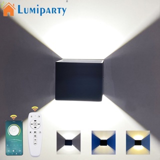 Lumiparty โคมไฟติดผนังข้างเตียง Led 20w 2.4g รีโมตคอนโทรลอัจฉริยะ 3 สี สําหรับตกแต่งห้องนอน ทางเดิน