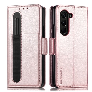 เคสโทรศัพท์มือถือหนัง ฝาพับ พร้อมช่องใส่บัตร และช่องใส่บัตร สําหรับ Samsung Galaxy Z Fold 5 Fold5 5G