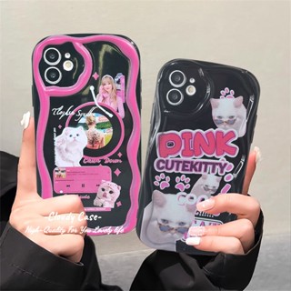 เคสป้องกันโทรศัพท์มือถือ แบบนิ่ม ลายแมวน่ารัก สําหรับ iPhone 15 XR 14 13 11 12 Pro Max 8 7 6 6s Plus SE 2020 XS Max