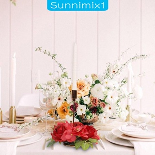 [Sunnimix1] พวงหรีดเทียน ลายดอกไม้ สําหรับงานแต่งงาน งานเทศกาล