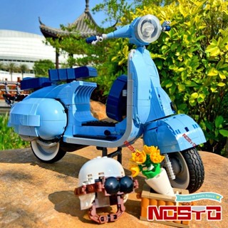 Moc 10298 Vespa 125 บล็อคตัวต่อ โมเดลรถจักรยานยนต์ เทคนิค สไตล์อิตาลี คลาสสิก DIY ของเล่นสําหรับเด็กผู้ชาย