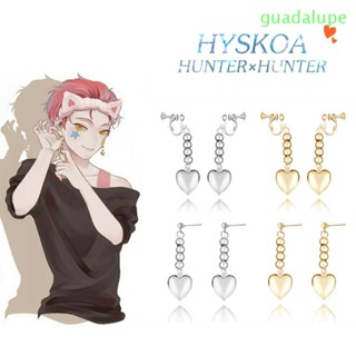 Guadalupe HUNTER x HUNTER ต่างหูคริสตัล รูปหัวใจ หยดน้ํา ดาวสีชมพู ต่างหูคอสเพลย์ Hisoka