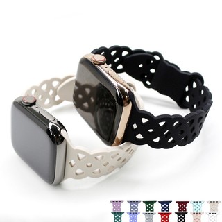 สายนาฬิกาข้อมือ ซิลิโคนนิ่ม ระบายอากาศ พร้อมบักเกิลผีเสื้อ สําหรับ Smart Watch Series 8 Ultra 7 6 SE 5 4 3 2 1 IWatch 8 มม. 40 มม. 41 มม. 42 มม. 44 มม. 45 ม. 49 มม.