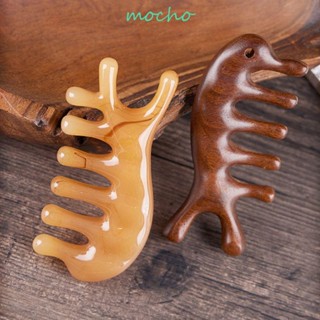 Mocho หวีไม้จันทน์เรซิ่น ป้องกันไฟฟ้าสถิตย์ สําหรับนวดจมูก ผ่อนคลาย