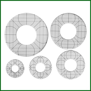 ไม้บรรทัดแม่แบบ ทรงกลม กันลื่น สําหรับเย็บผ้า 5 ชิ้น