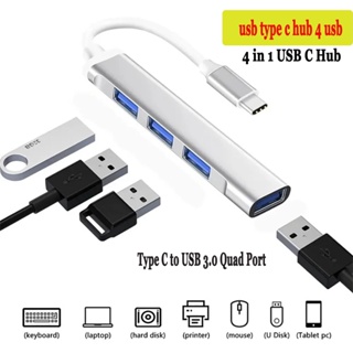 Deicy ฮับอะแดปเตอร์เครือข่ายอีเธอร์เน็ต USB C USB 3.0 Type C 4 พอร์ต 4 พอร์ต LAN USB 2.0 + 3.0 เป็น Type-C USB สําหรับแล็ปท็อป โทรศัพท์