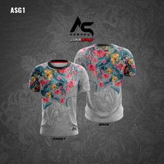 เสื้อยืด ลาย ASGANGKU WHITE (ASG2) 3D ไซซ์ XS-3XL