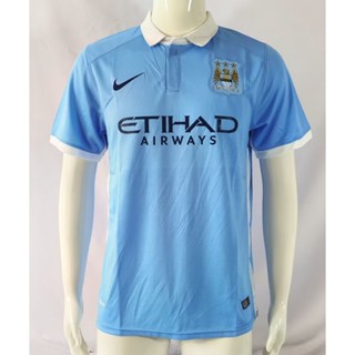 เสื้อกีฬาแขนสั้น ลายทีมชาติฟุตบอล Manchester City 15-16 Manchester City สไตล์วินเทจ แห้งเร็ว สําหรับผู้ชาย ไซซ์ S-XXL AAA