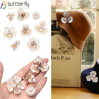 Buttterfly กิ๊บติดผม ประดับมุกคริสตัล 10 ชิ้น