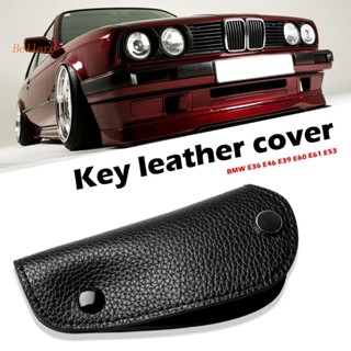 เคสกุญแจรีโมทรถยนต์ หนังลิ้นจี่สังเคราะห์ ขนาดปานกลาง สําหรับ BMW E36 E46 E39 E60 E61 E53 [Bellare.th]