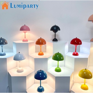 Lumiparty โคมไฟตั้งโต๊ะ Led หรี่แสงได้ 3 สี ชาร์จไฟได้ สําหรับตกแต่งบ้าน ห้องนอน