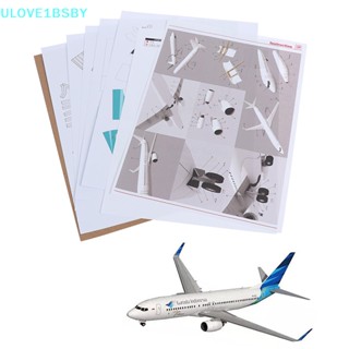 Ulove1bsby โมเดลเครื่องบินกระดาษ 3D 1:100 Boeing 737-800 แฮนด์เมด DIY TH