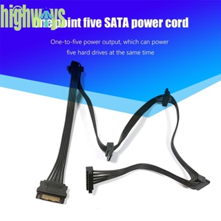 Sata สายเคเบิลแยกพาวเวอร์ซัพพลายฮาร์ดไดรฟ์ 15 Pin 1 เป็น 5 สําหรับ PC Sever [highways.th]